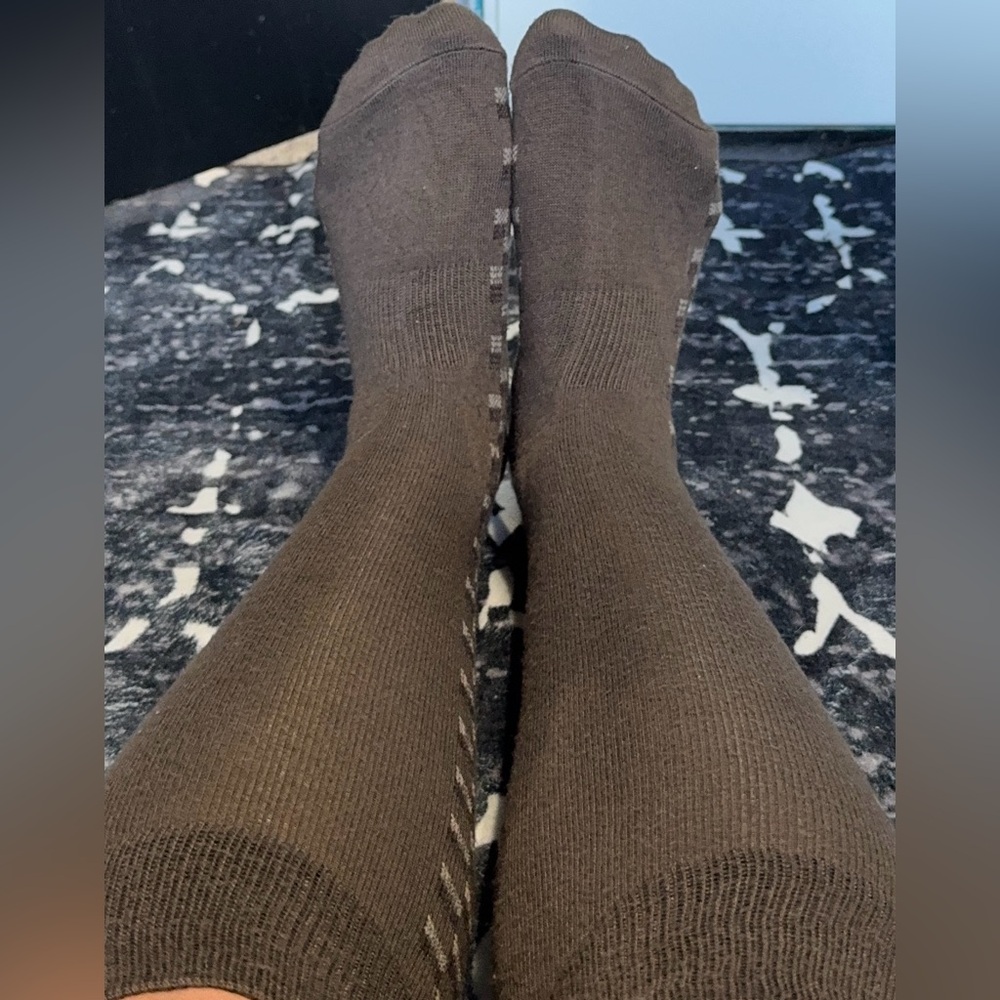No Brand Men’s Brown Checkered Dress Socks Size 8-12